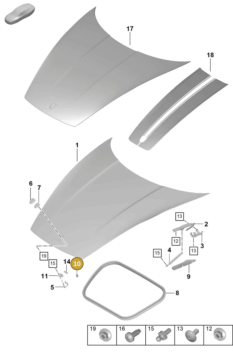 9P1823499 — Porsche 911 (2020-2022) diagram p57803000, position 10