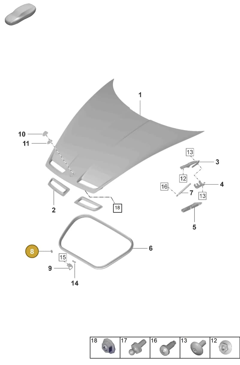 9P1823499 — Porsche 911 (2021-2022) diagram p59803000, position 8
