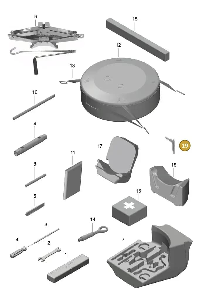 9P1825263 — Porsche Boxster (2016-2019) diagram p48001000, position 19