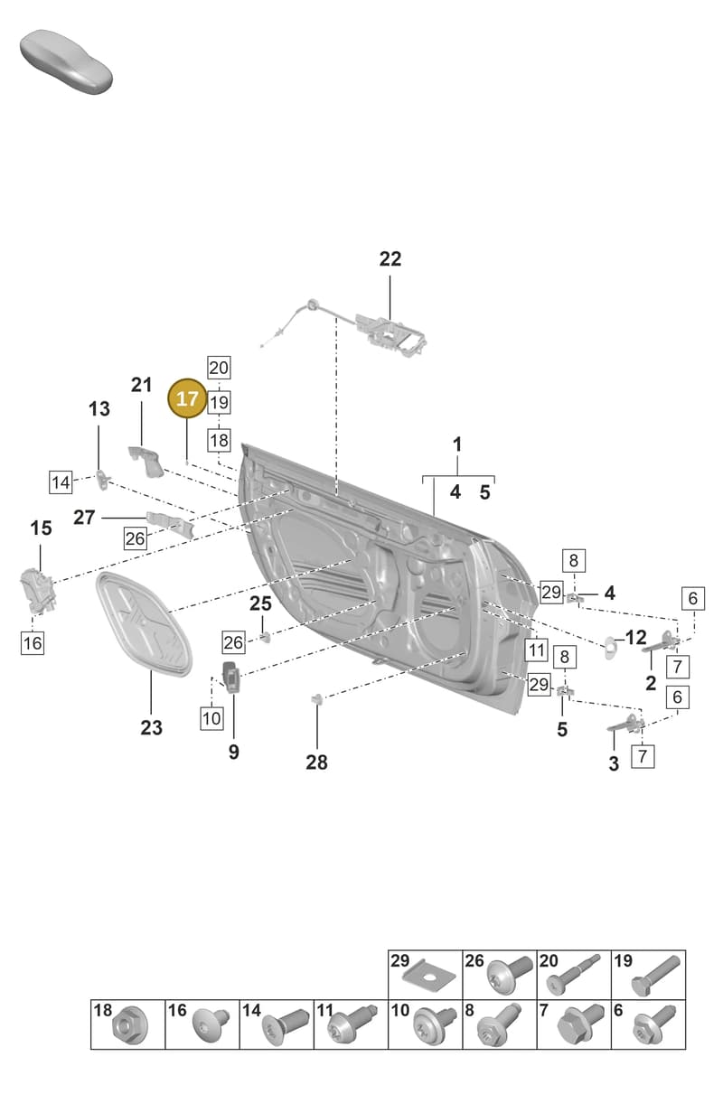 9P1837111A1E0 — Porsche GT3 RS (2021-) diagram p59804010, position 17