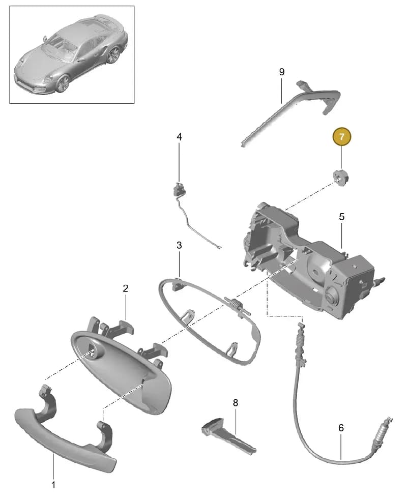 9P1837162 — Porsche GT2 RS Clubsport (2013-2020) diagram p42804020, position 7
