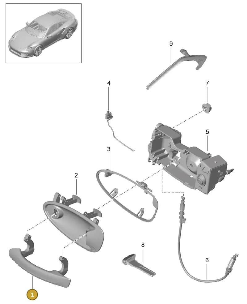 9P1837165Y — Porsche GT2 RS Clubsport (2013-2020) diagram p42804020, position 1