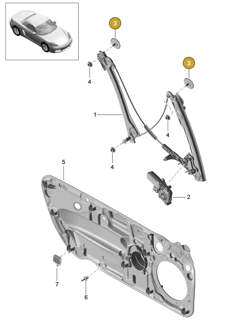 9P1837359 — Porsche Boxster (2016-2019) diagram p48804030, position 3