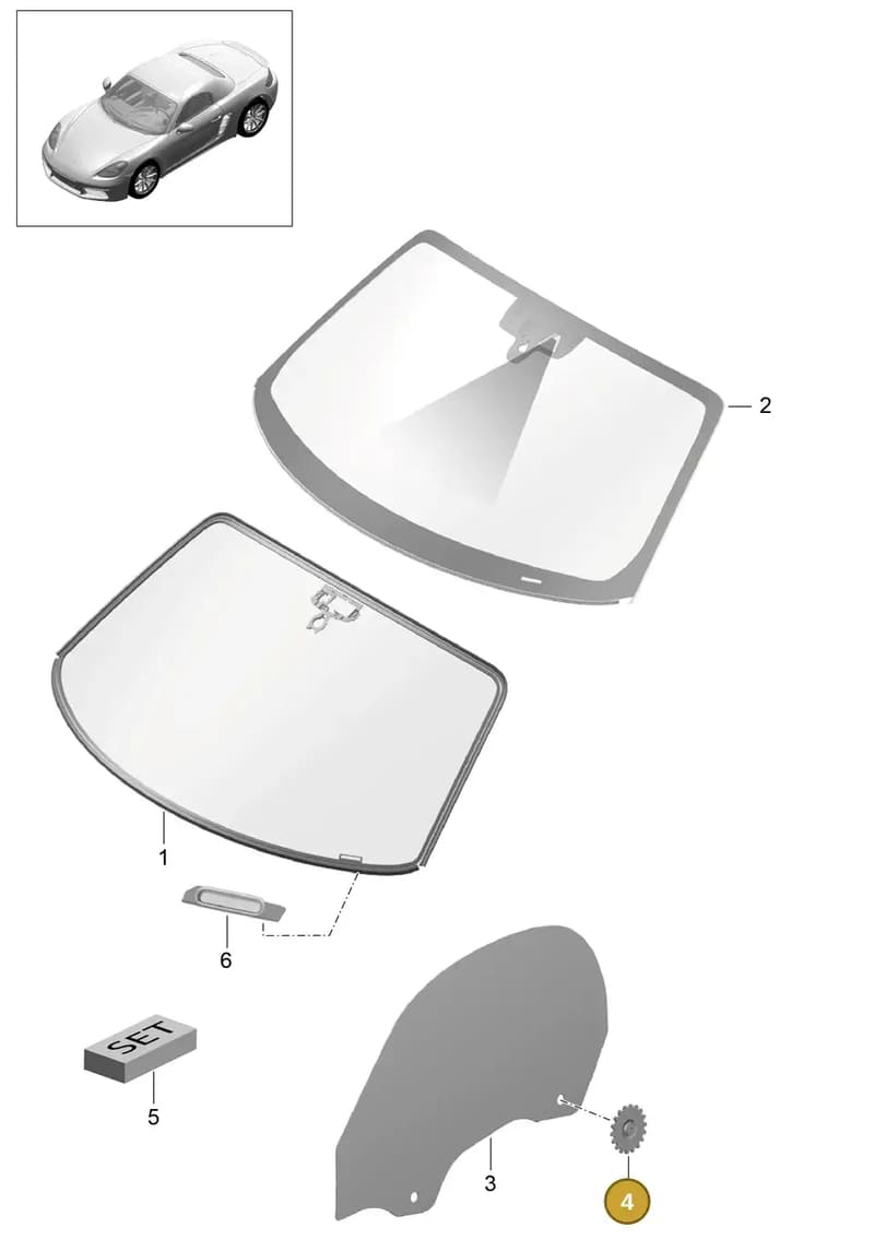 9P1837359 — Porsche Boxster (2016-2019) diagram p48805000, position 4