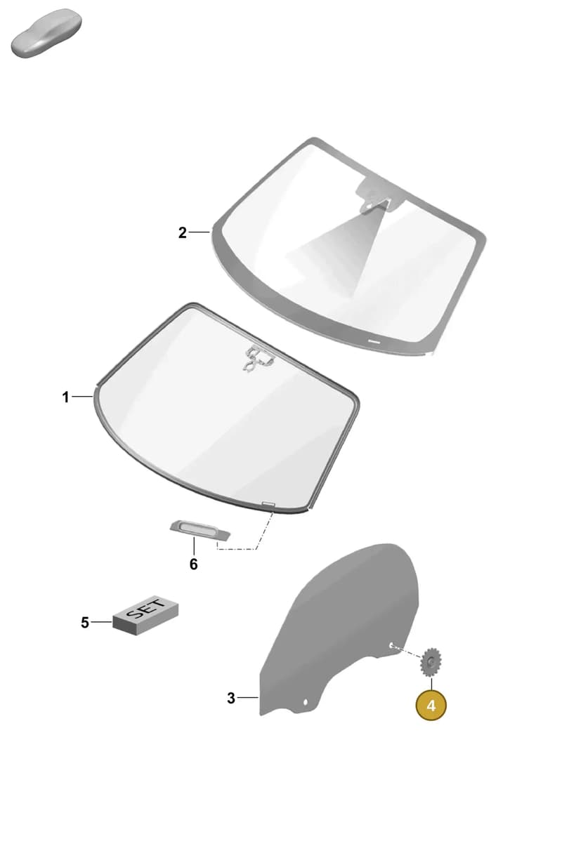 9P1837359 — Porsche Boxster Spyder (2019-2020) diagram p54805000, position 4