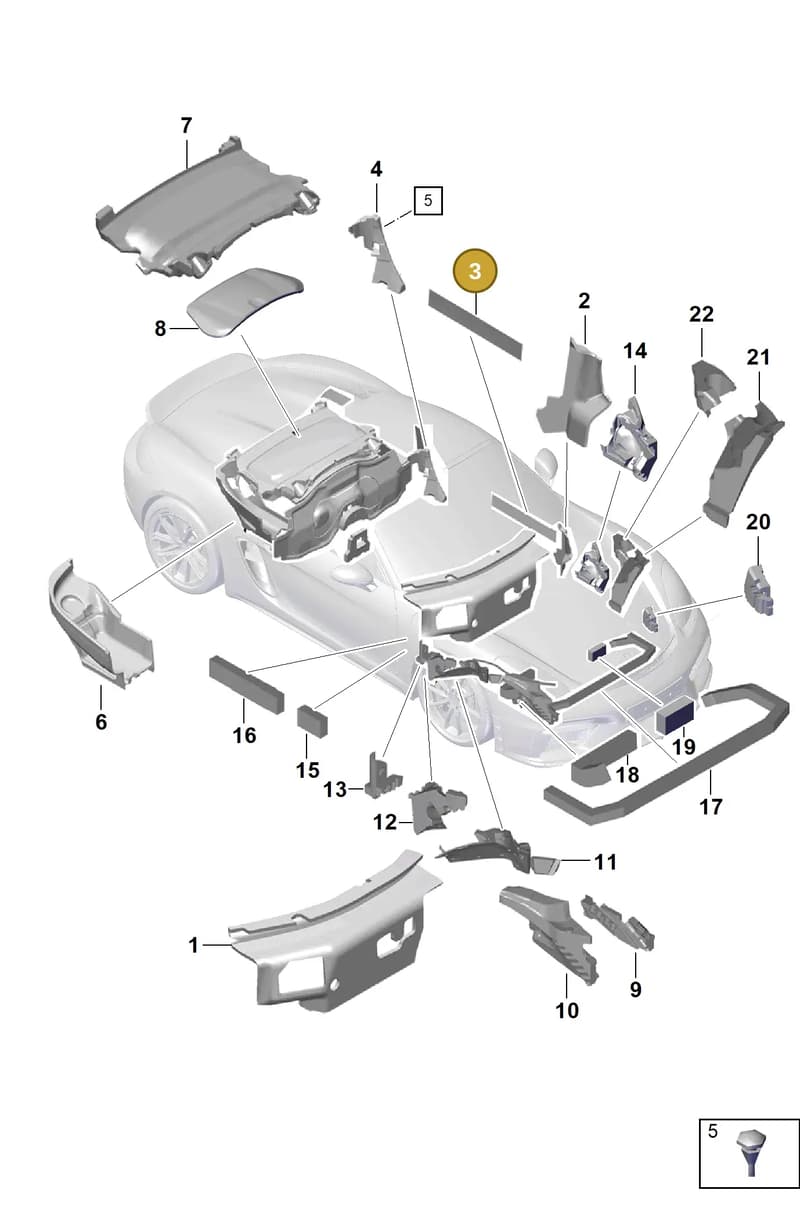 9P1837833 — Porsche Boxster Spyder (2019-2020) diagram p54807800, position 3