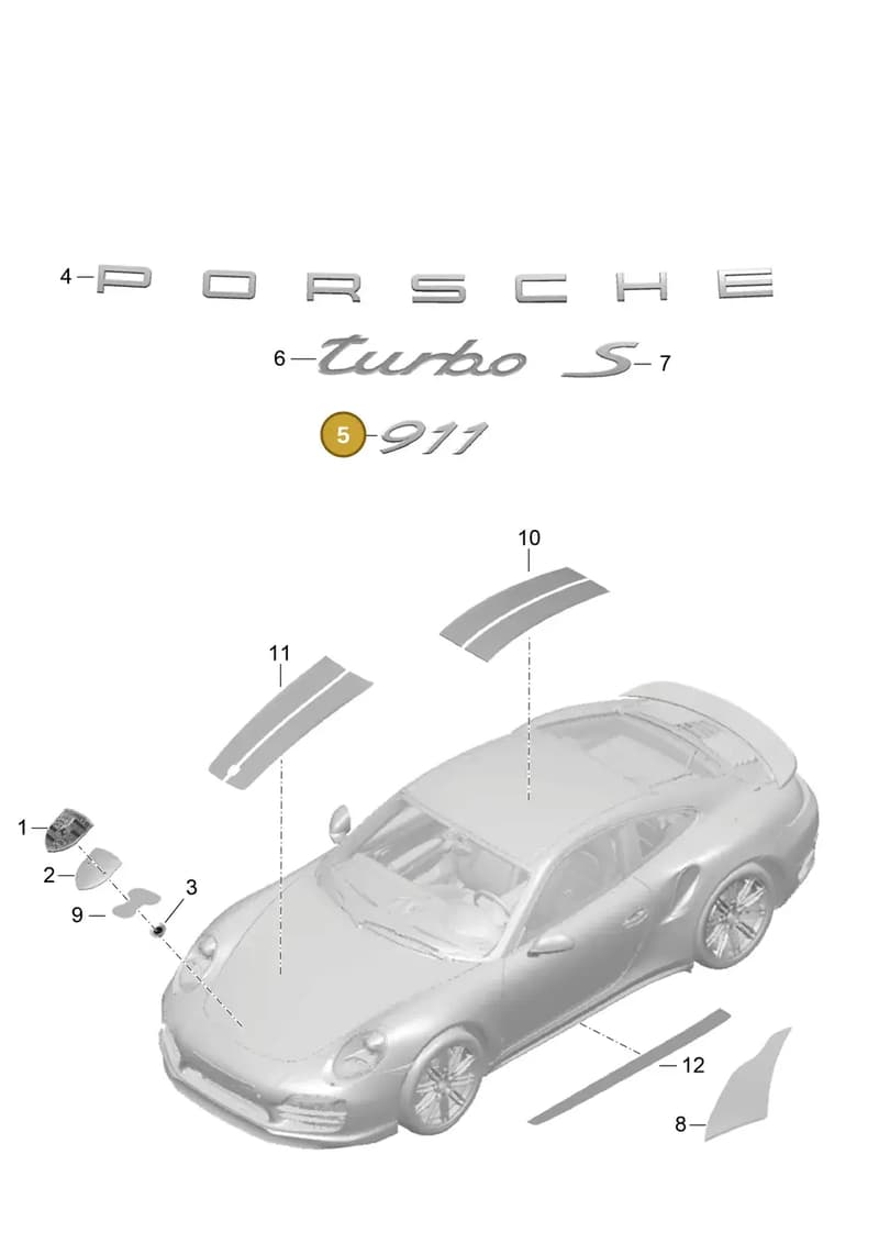 9P1853687 — Porsche 911 (2013-2020) diagram p42810000, position 5