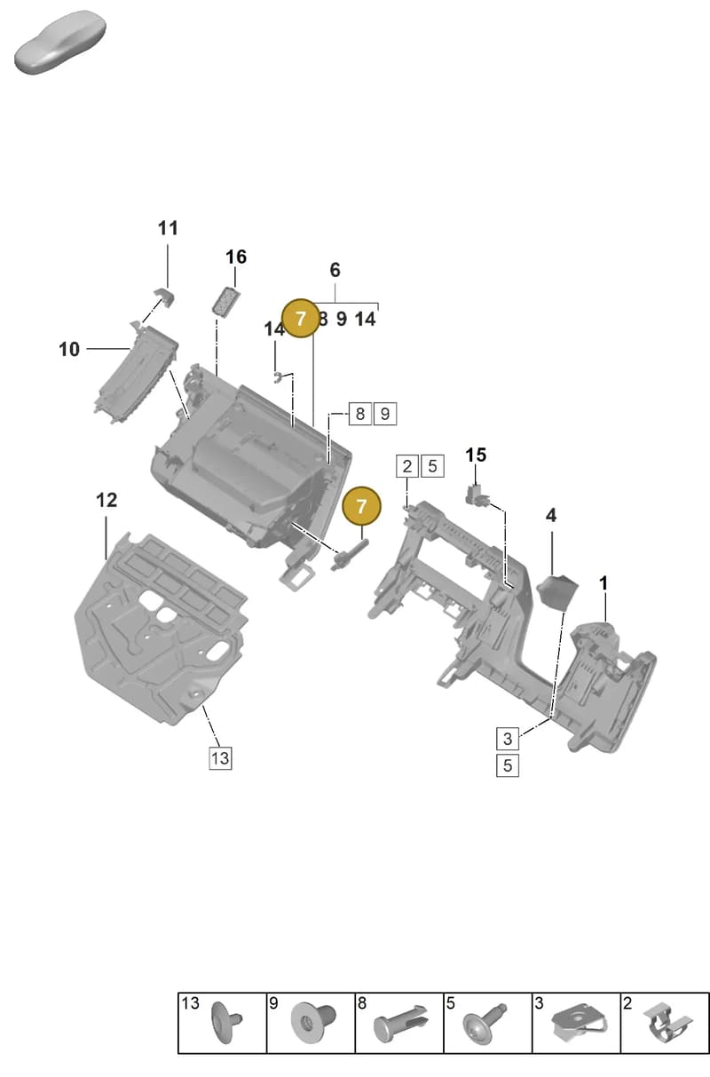 9P1857483 — Porsche 911 (2021-2022) diagram p53809150, position 7