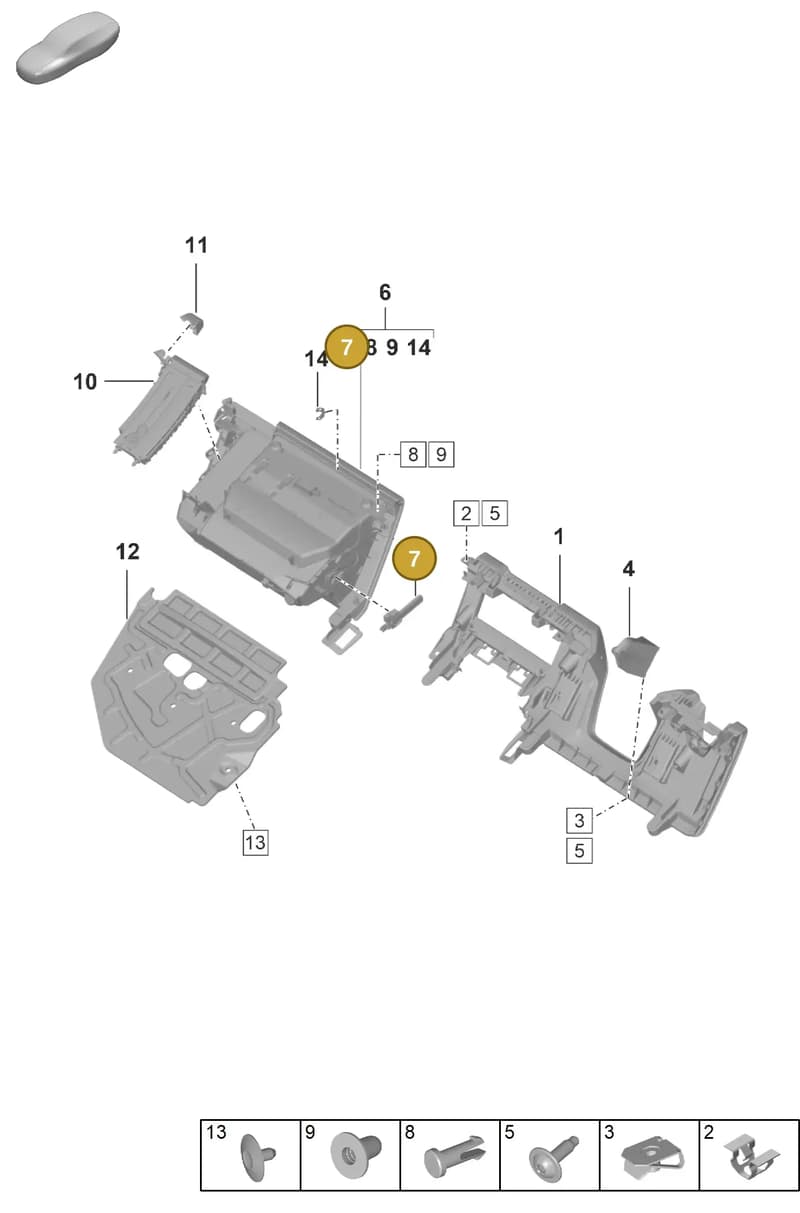 9P1857484 — Porsche 911 (2024-2025) diagram p63809100, position 7