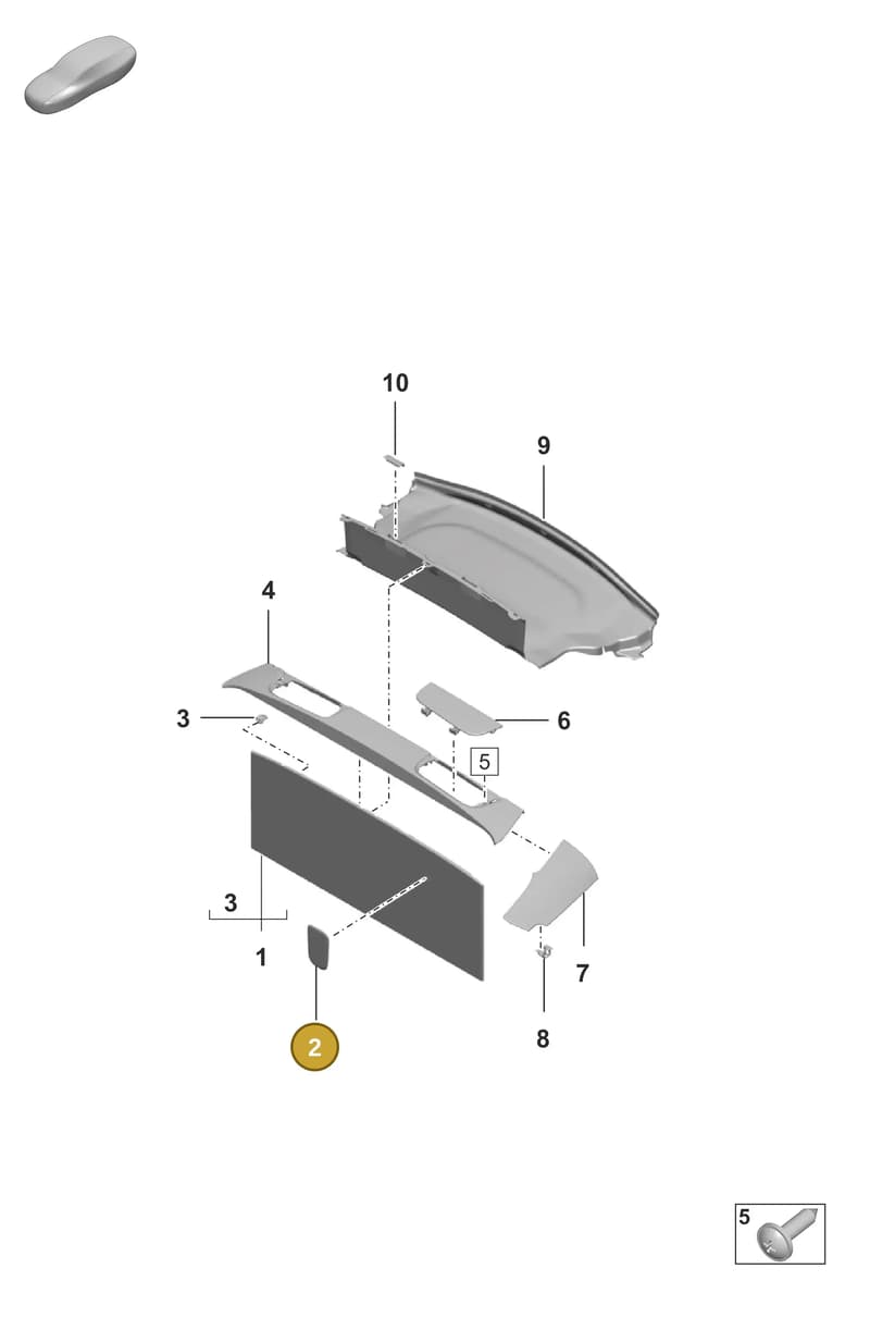 9P18577631E0 — Porsche 992 Sport Classic (2020-) diagram p53807300, position 2