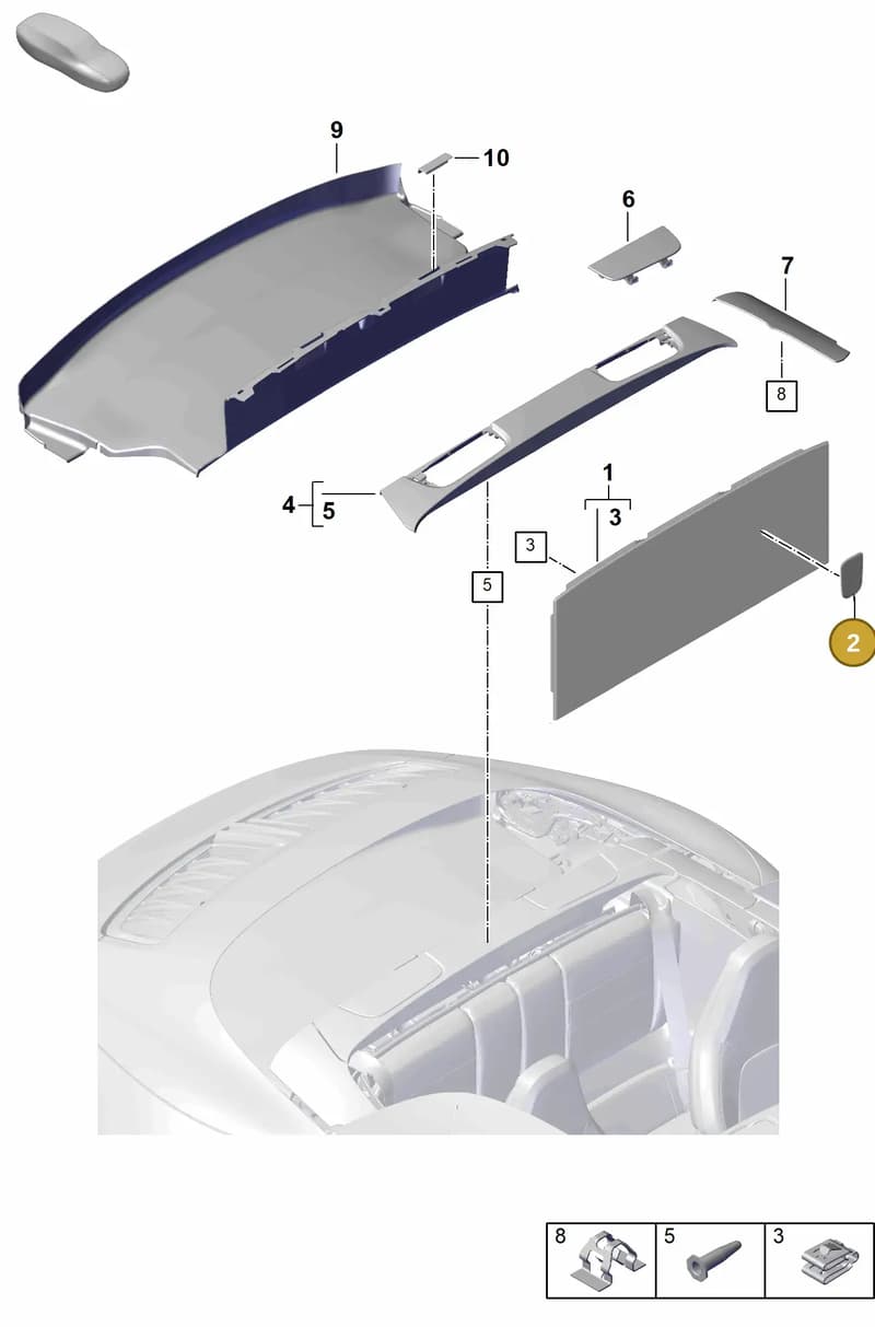 9P18577631E0 — Porsche 992 Carrera Coupe (2024-) diagram p63807520, position 2