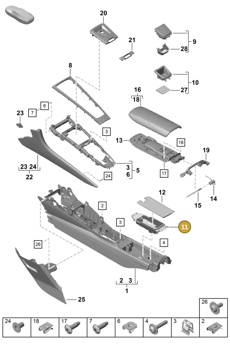 9P1858331B1E0 — Porsche Boxster Spyder (2019-2020) diagram p55809200, position 11