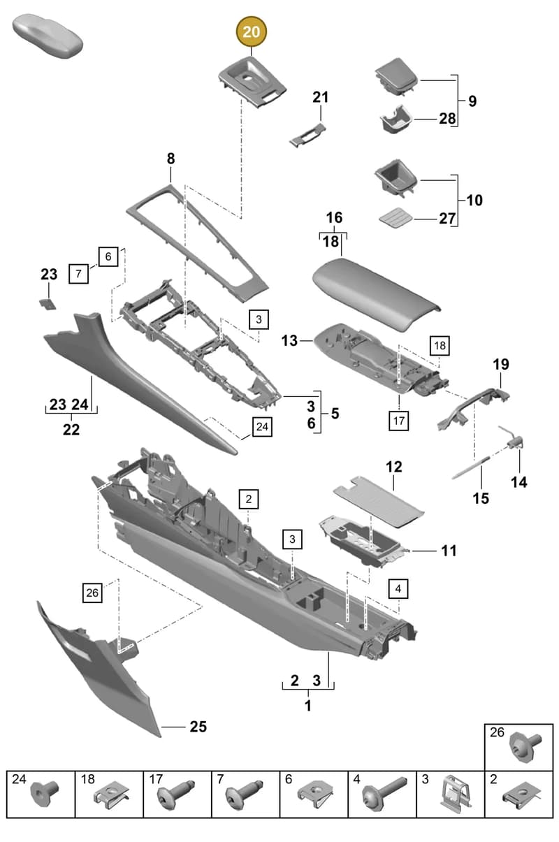 9P1858401GDRZ — Porsche Cayman (2019-2022) diagram p55809200, position 20