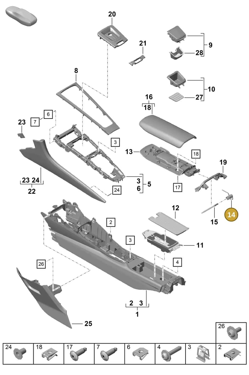 9P1858989 — Porsche Boxster Spyder (2019-2020) diagram p55809200, position 14