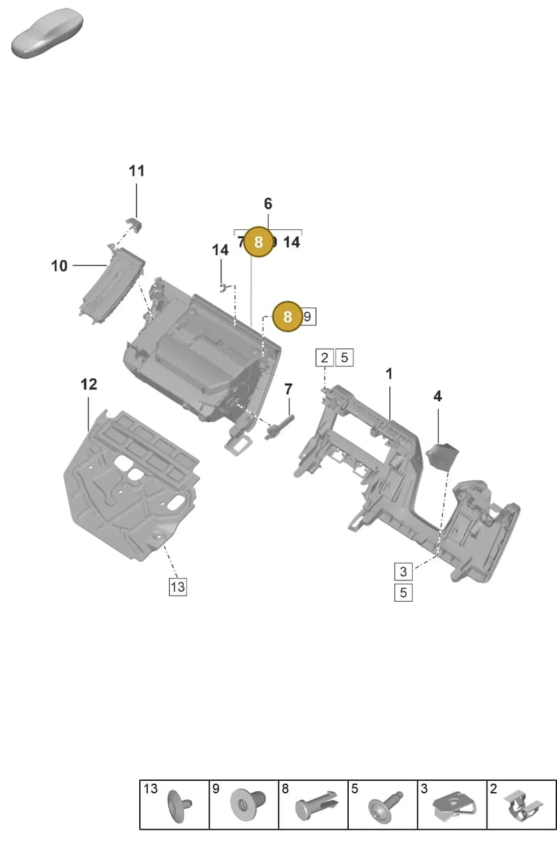 9P1859365 — Porsche 911 (2024-2025) diagram p63809100, position 8