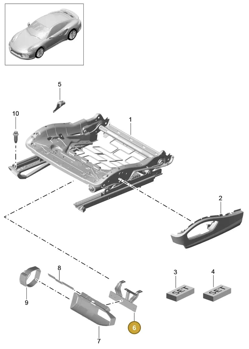 9P1860232 — Porsche 911 (2013-2020) diagram p42817031, position 6