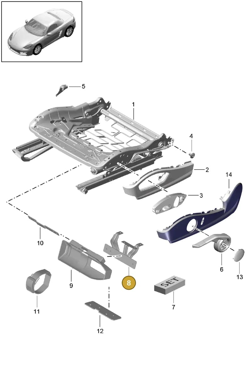 9P1860232 — Porsche Boxster (2016-2019) diagram p48817008, position 8