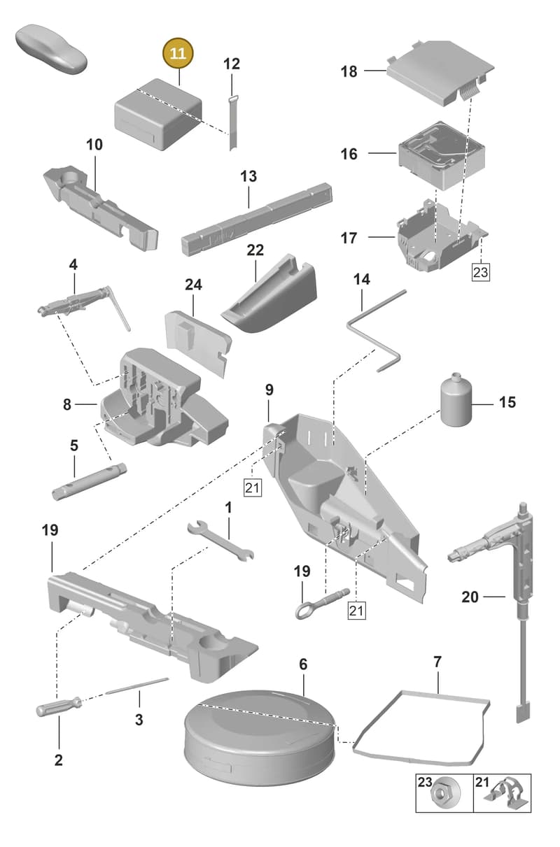 9P1860258A — Porsche 911 (2020-2022) diagram p53001000, position 11