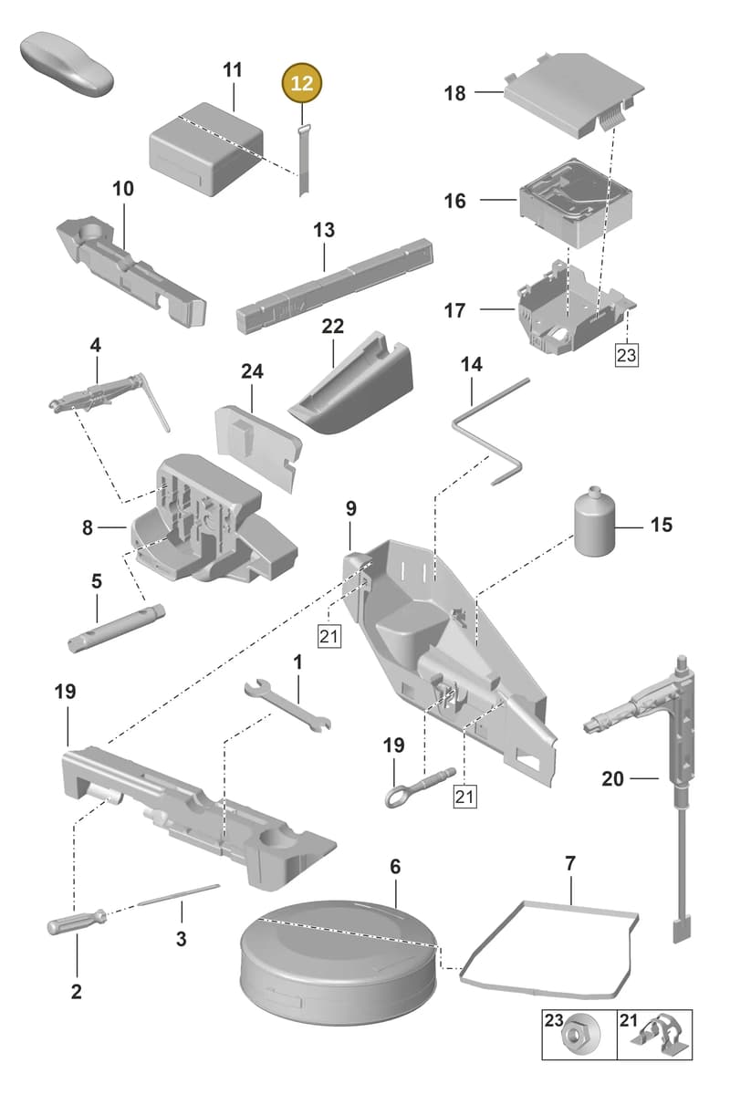 9P1860273A — Porsche 911 (2020-2022) diagram p53001000, position 12