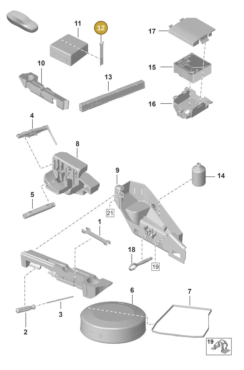 9P1860273A — Porsche 911 (2021-2022) diagram p59001000, position 12