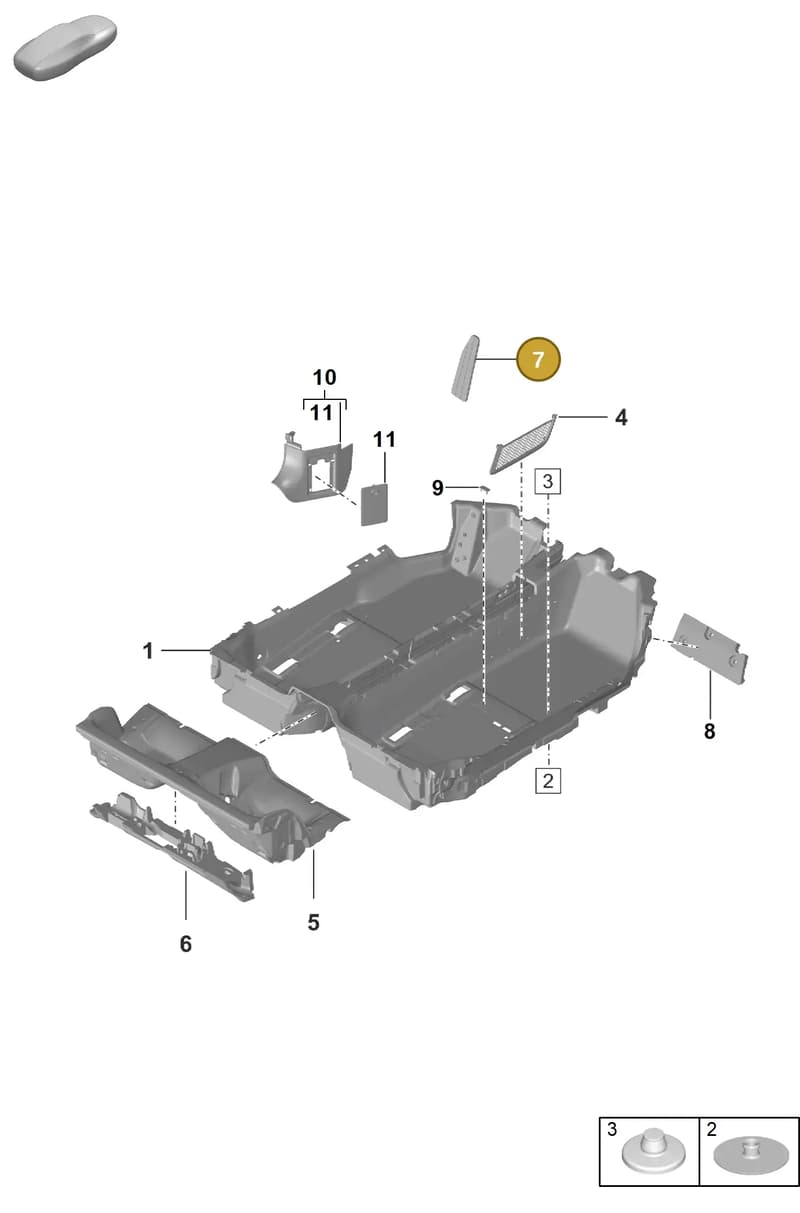 9P18647771E0 — Porsche 992 Sport Classic (2020-) diagram p57807100, position 7