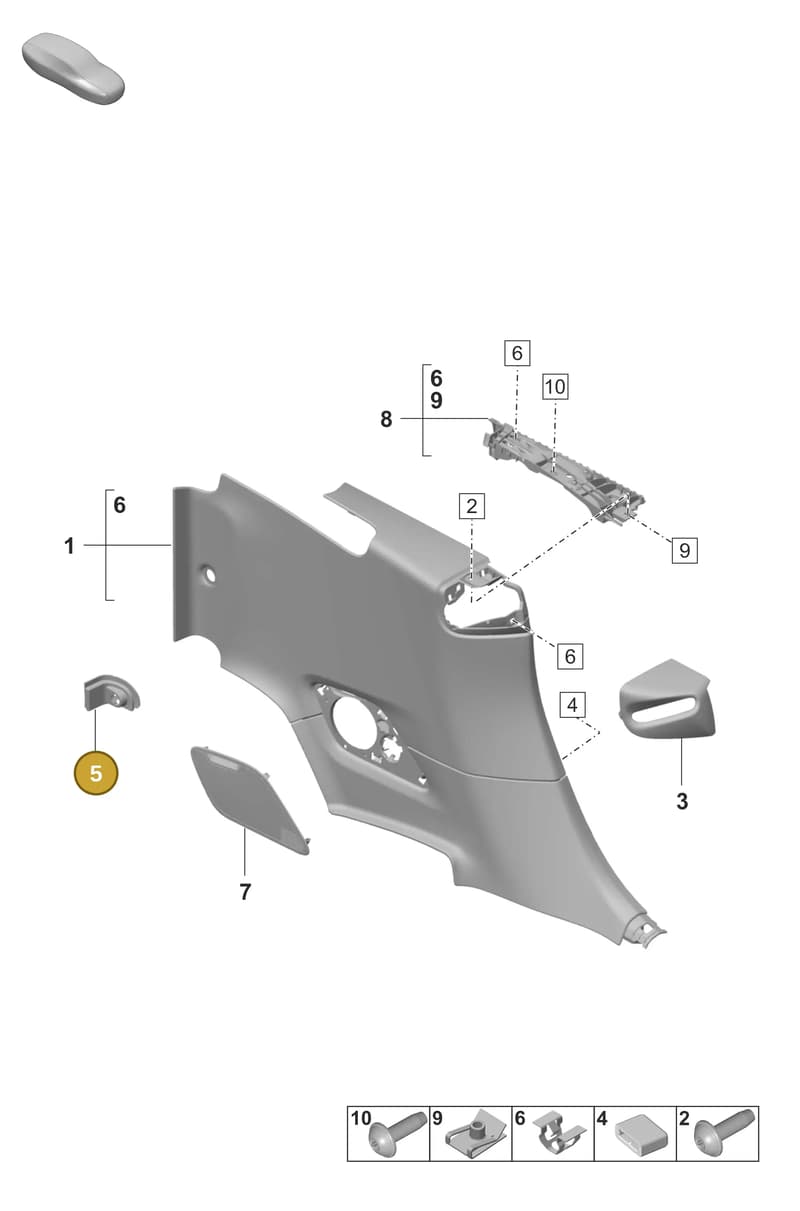 9P1867109A1E0 — Porsche 992 Carrera Coupe (2024-) diagram p53807260, position 5