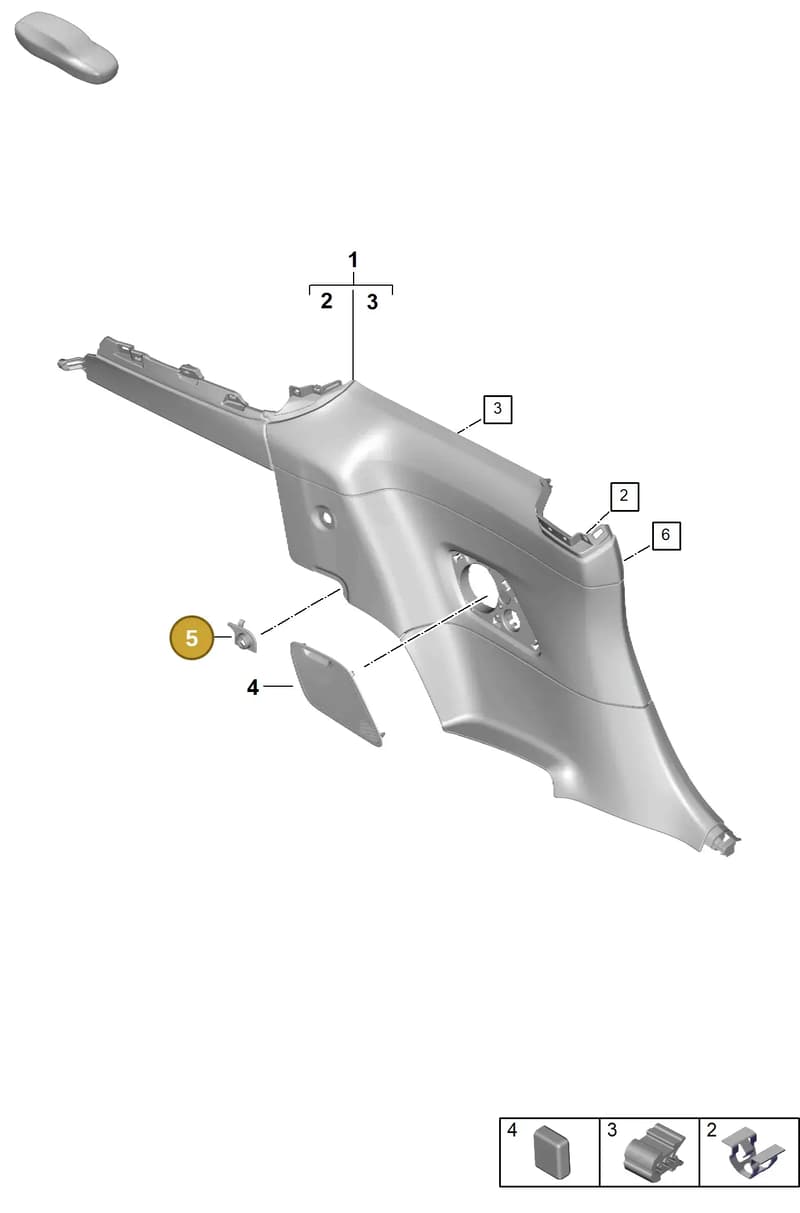9P1867109B1E0 — Porsche 992 Carrera Coupe (2024-) diagram p63808500, position 5