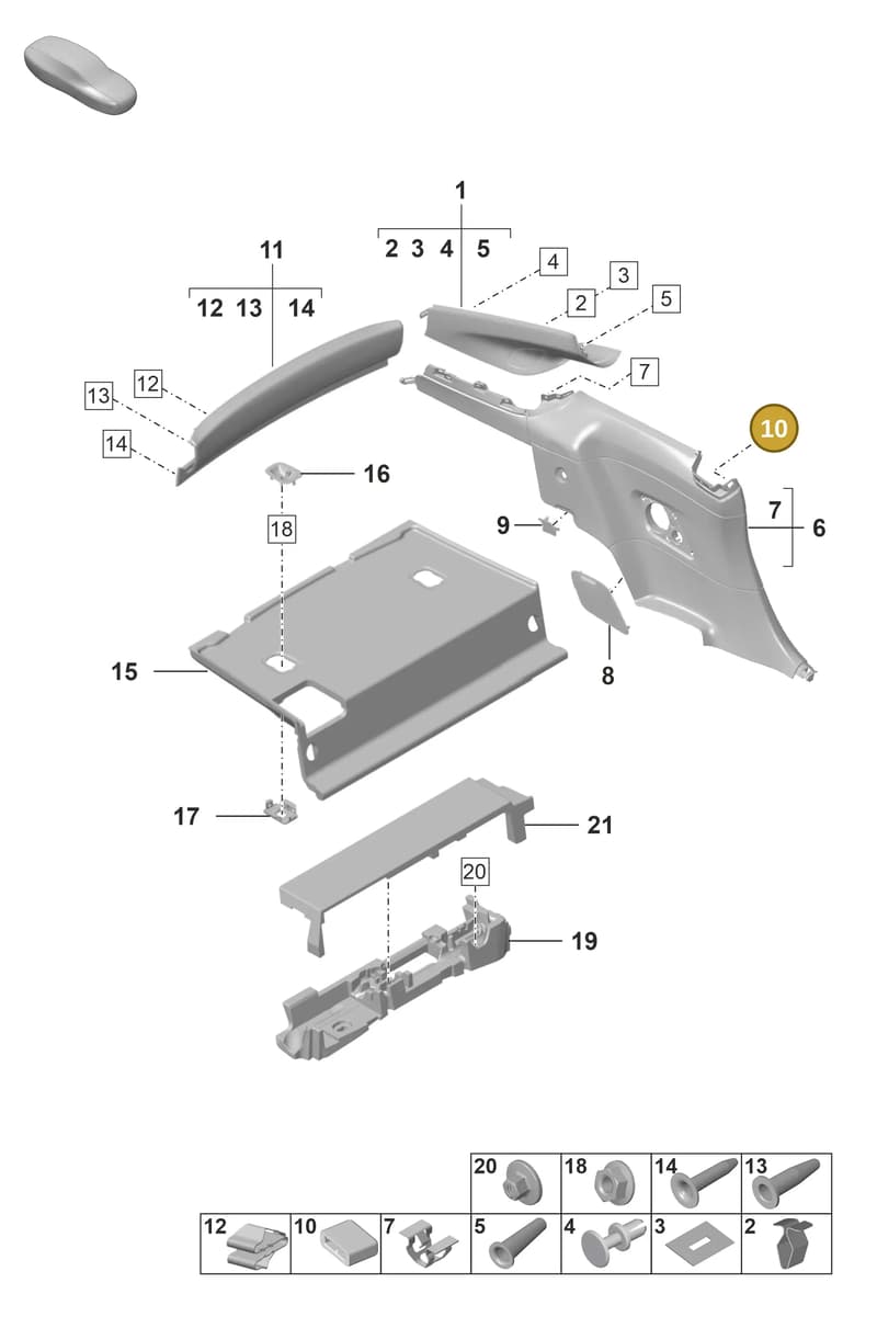 9P1867140 — Porsche 911 (2020-2022) diagram p53807250, position 10
