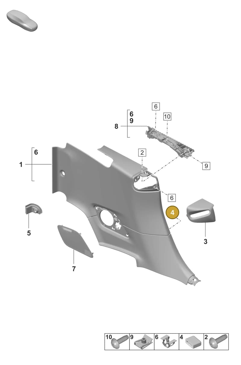 9P1867140 — Porsche 911 (2024-2025) diagram p53807260, position 4