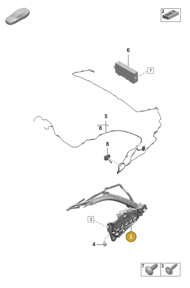 9P1871033B — Porsche 911 (2024-2025) diagram p53811200, position 1