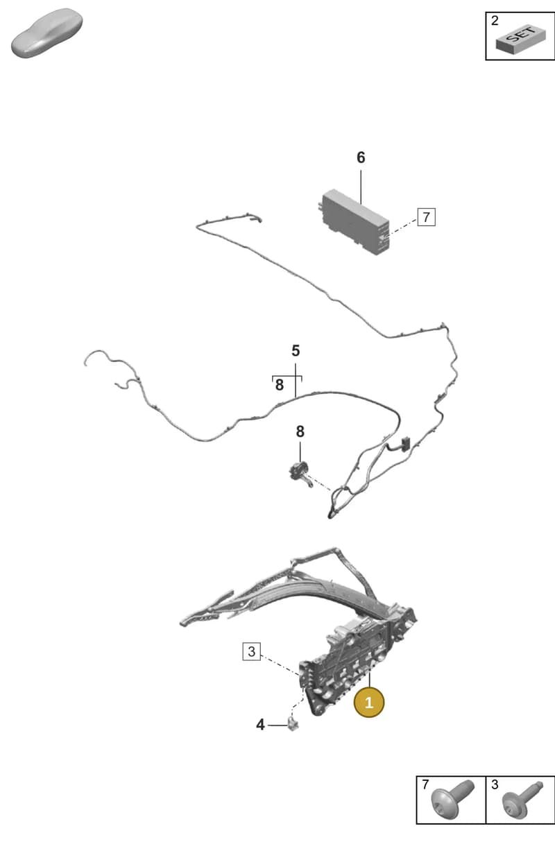 9P1871034B — Porsche 911 (2020-2022) diagram p57811200, position 1