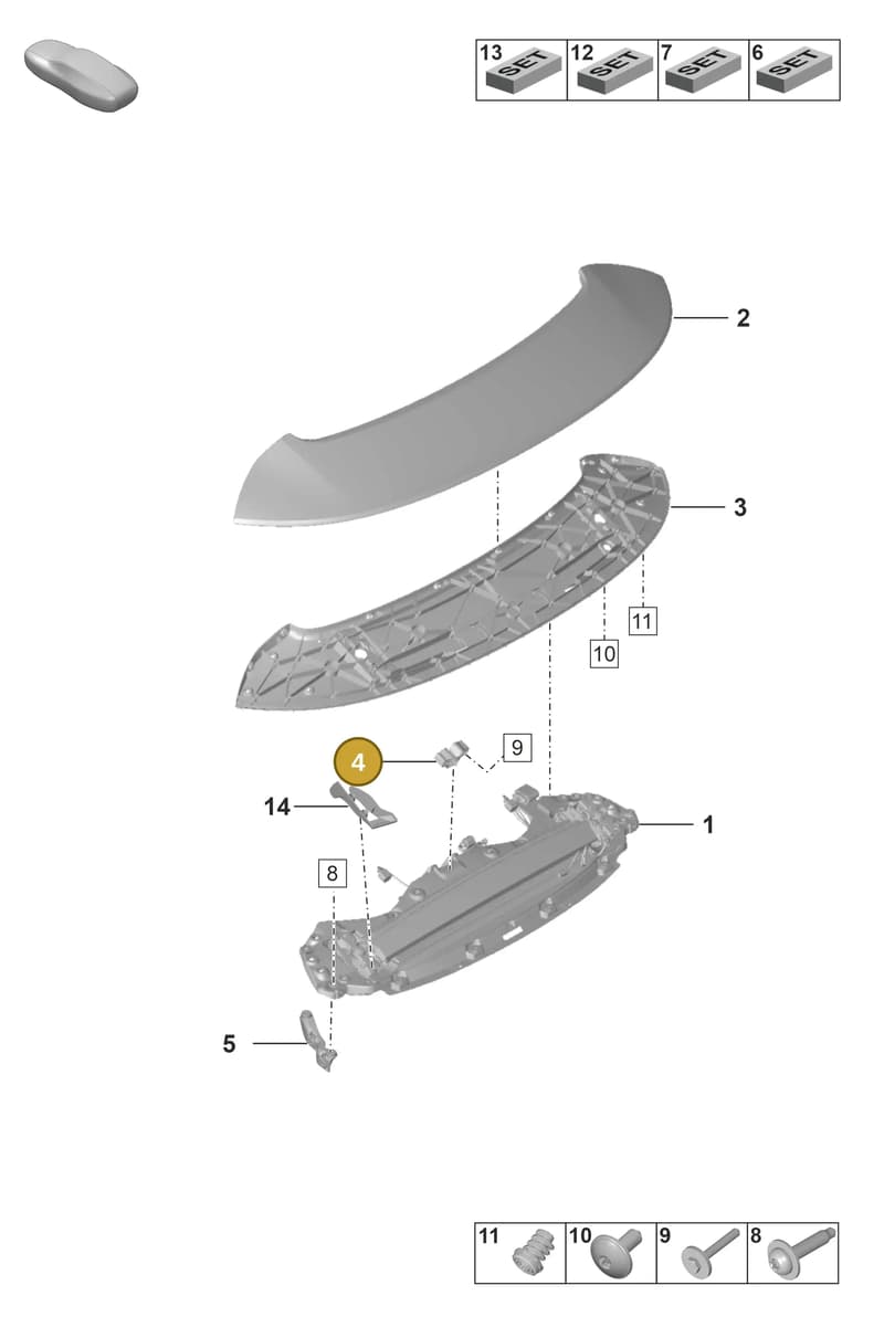 9P1871347 — Porsche 911 (2018-2024) diagram p53803180, position 4