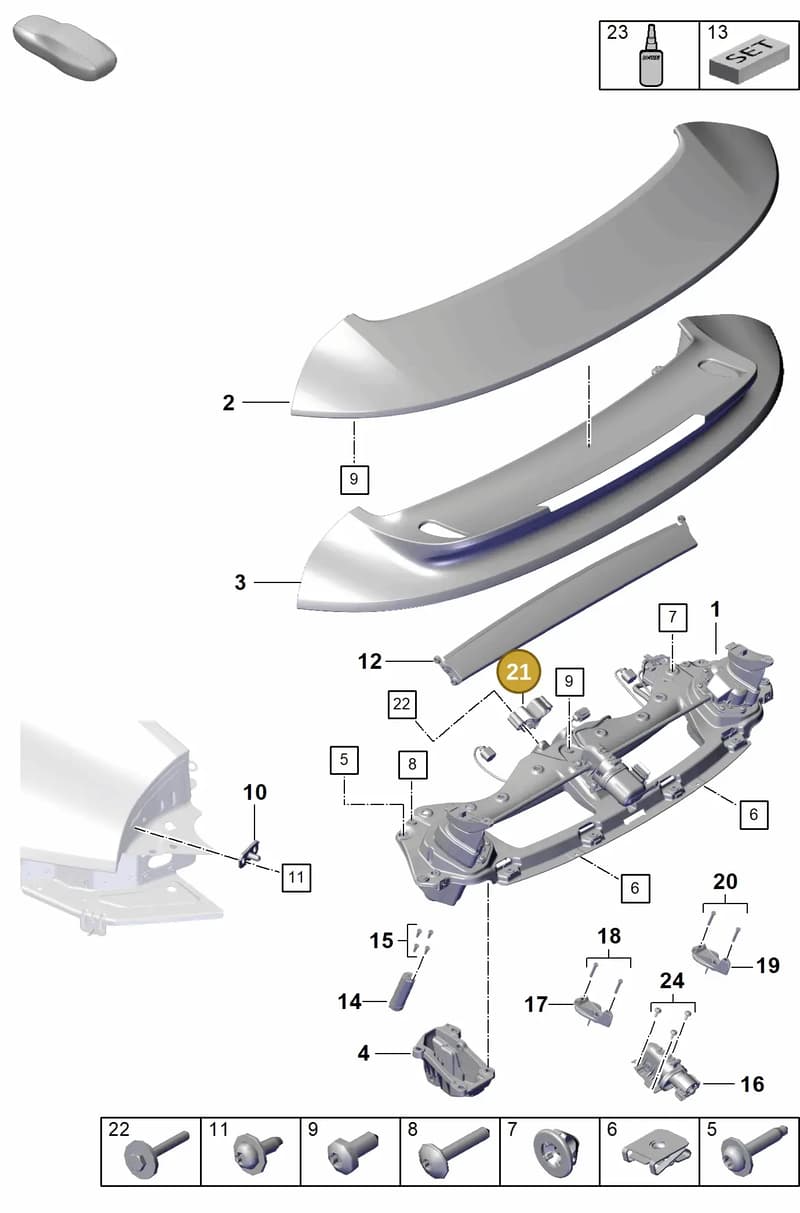 9P1871347 — Porsche 911 (2020-2022) diagram p57803180, position 21