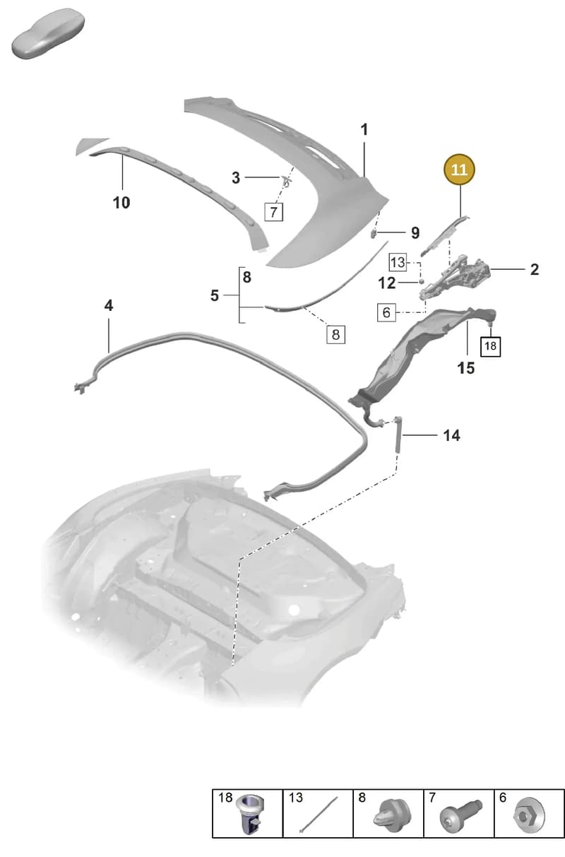 9P1871393 — Porsche 911 (2020-2022) diagram p57811060, position 11