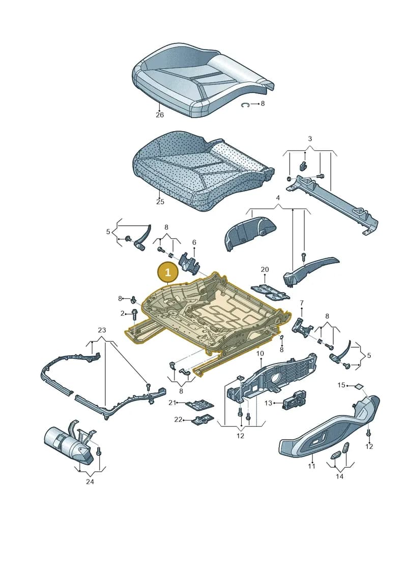9P1881106K — Audi R8 Spyder (2015-2024) diagram 872881000, position 1