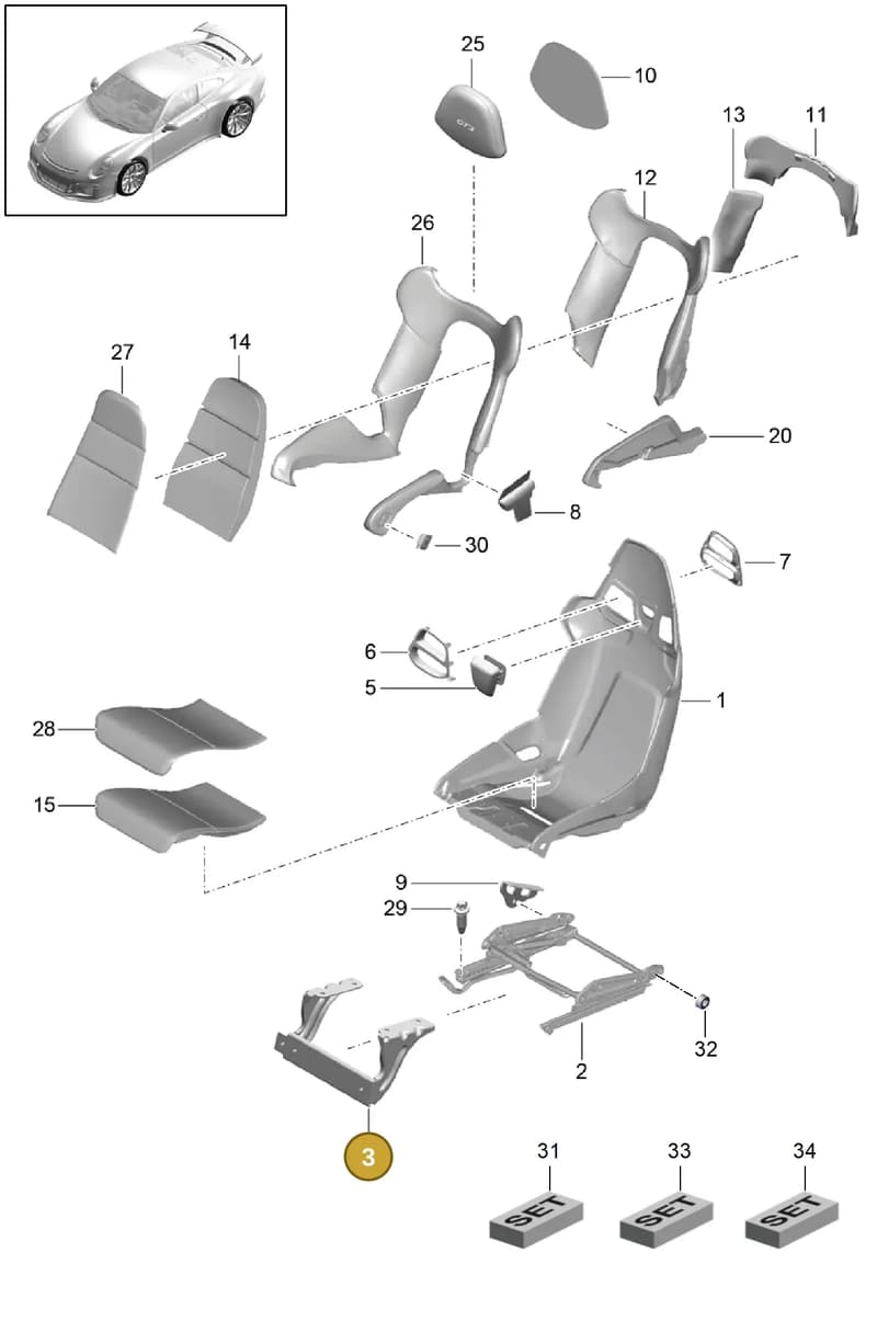 9P1881150 — Porsche 911 (2013-2020) diagram p41817001, position 3
