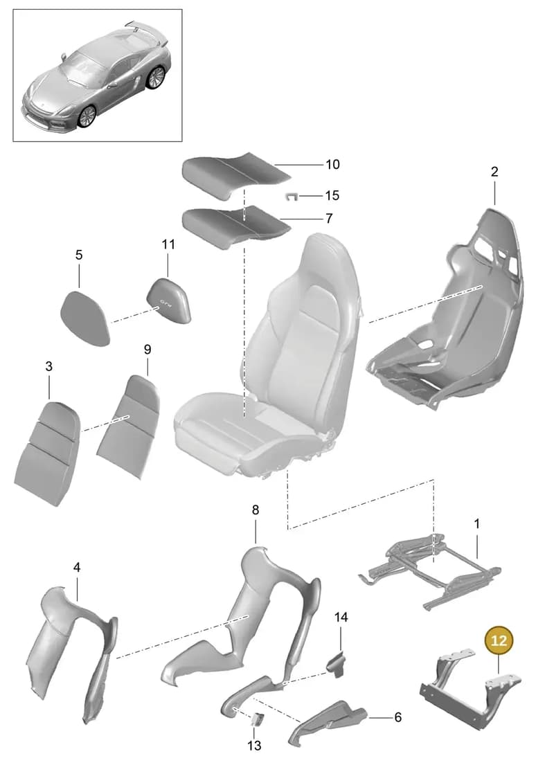 9P1881150 — Porsche Cayman GT4 (2015-2016) diagram p45817060, position 12