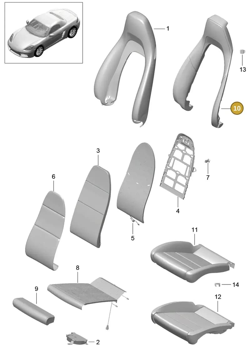 9P1881553 — Porsche Boxster (2016-2019) diagram p48817017, position 10
