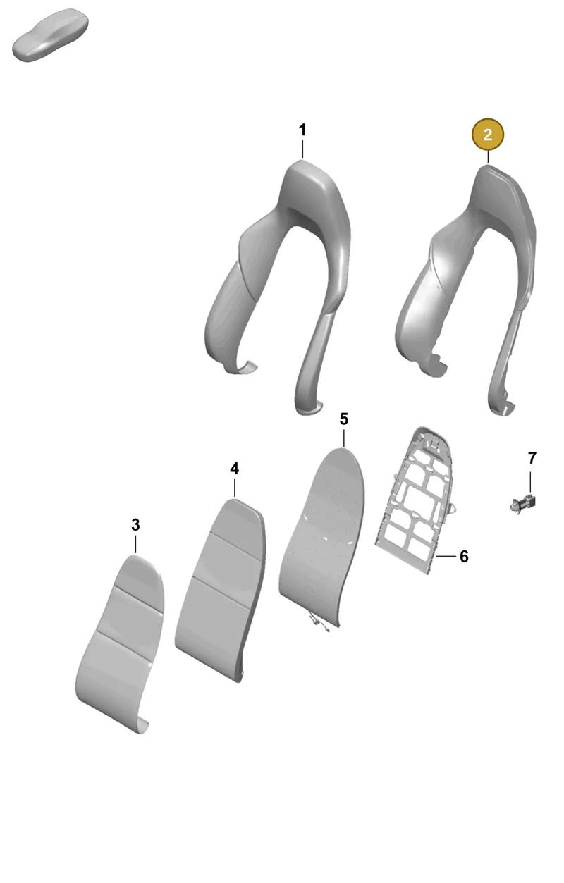 9P1881553A — Porsche Boxster Spyder (2019-2020) diagram p54817320, position 2