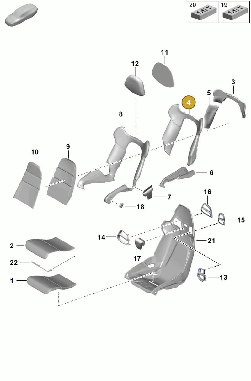 9P1881553B — Porsche Boxster Spyder (2019-2020) diagram p54817300, position 4