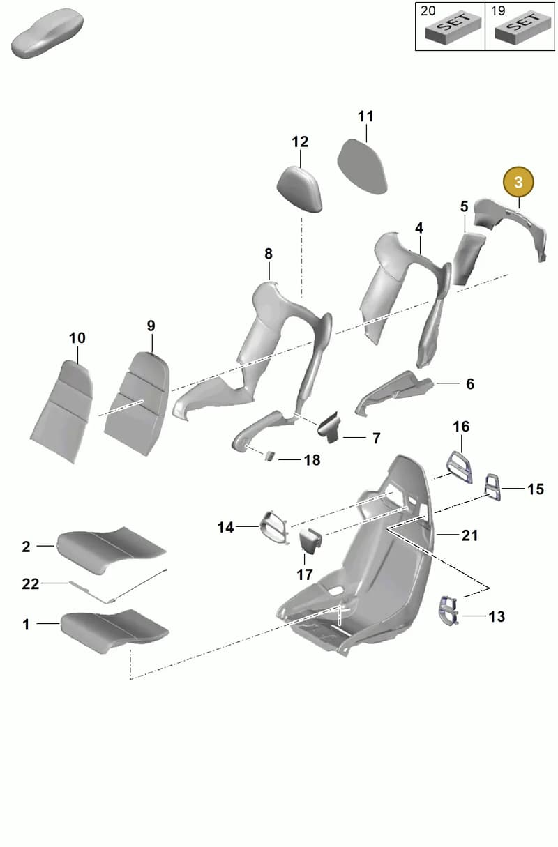 9P1881555 — Porsche Boxster (2016-2019) diagram p54817300, position 3