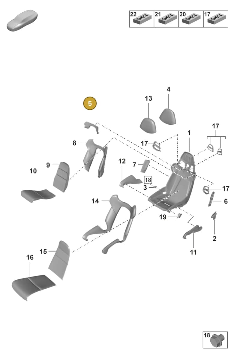 9P1881555 — Porsche 911 (2021-2022) diagram p59817350, position 5