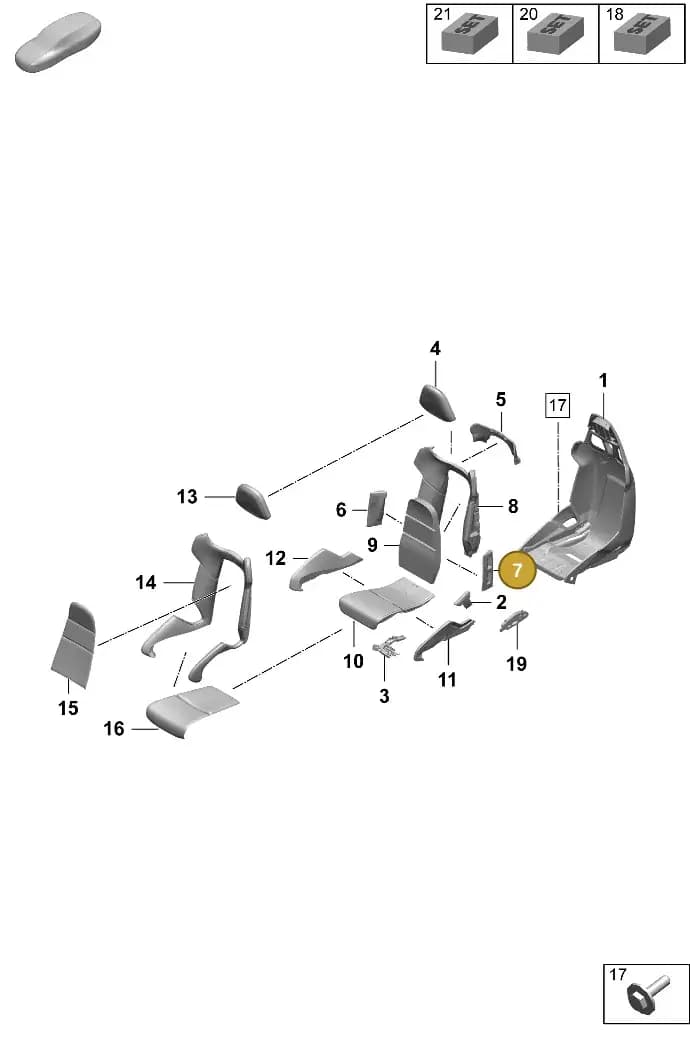 9P1881736 — Porsche Taycan Sport Turismo (2023-2025) diagram p64817350, position 7