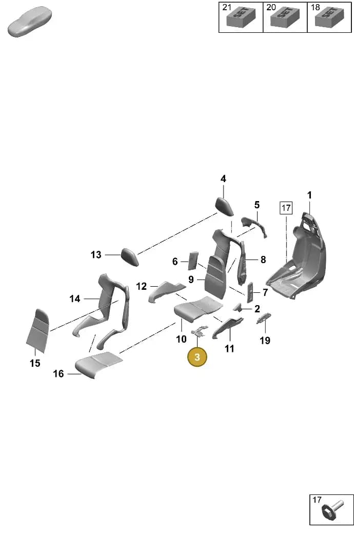 9P1881744 — Porsche Taycan Sport Turismo (2023-2025) diagram p64817350, position 3