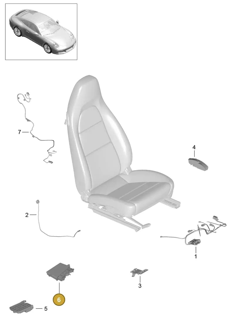9P1881803F9EF — Porsche 911 (2016-2019) diagram p47817010, position 6