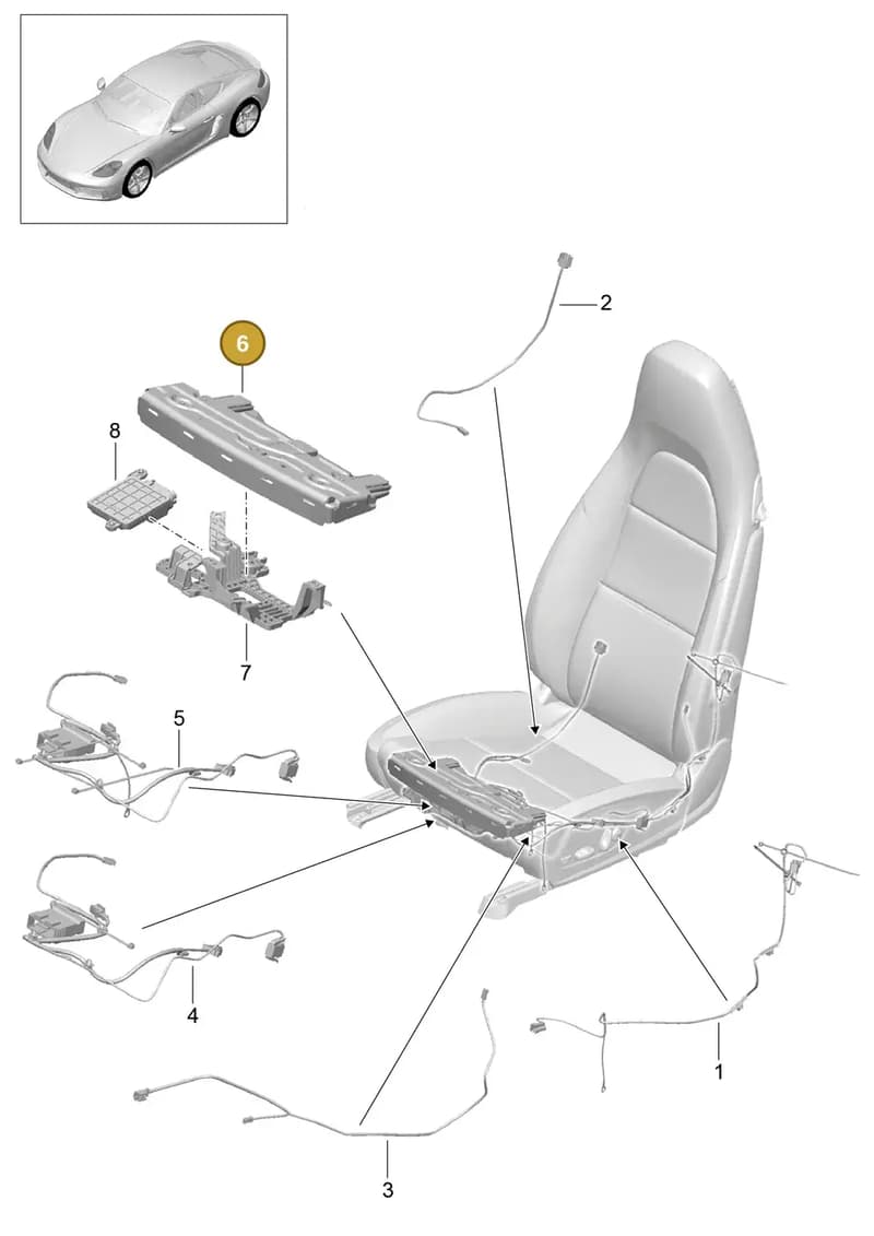 9P1881803F9EF — Porsche Cayman (2016-) diagram p50817010, position 6