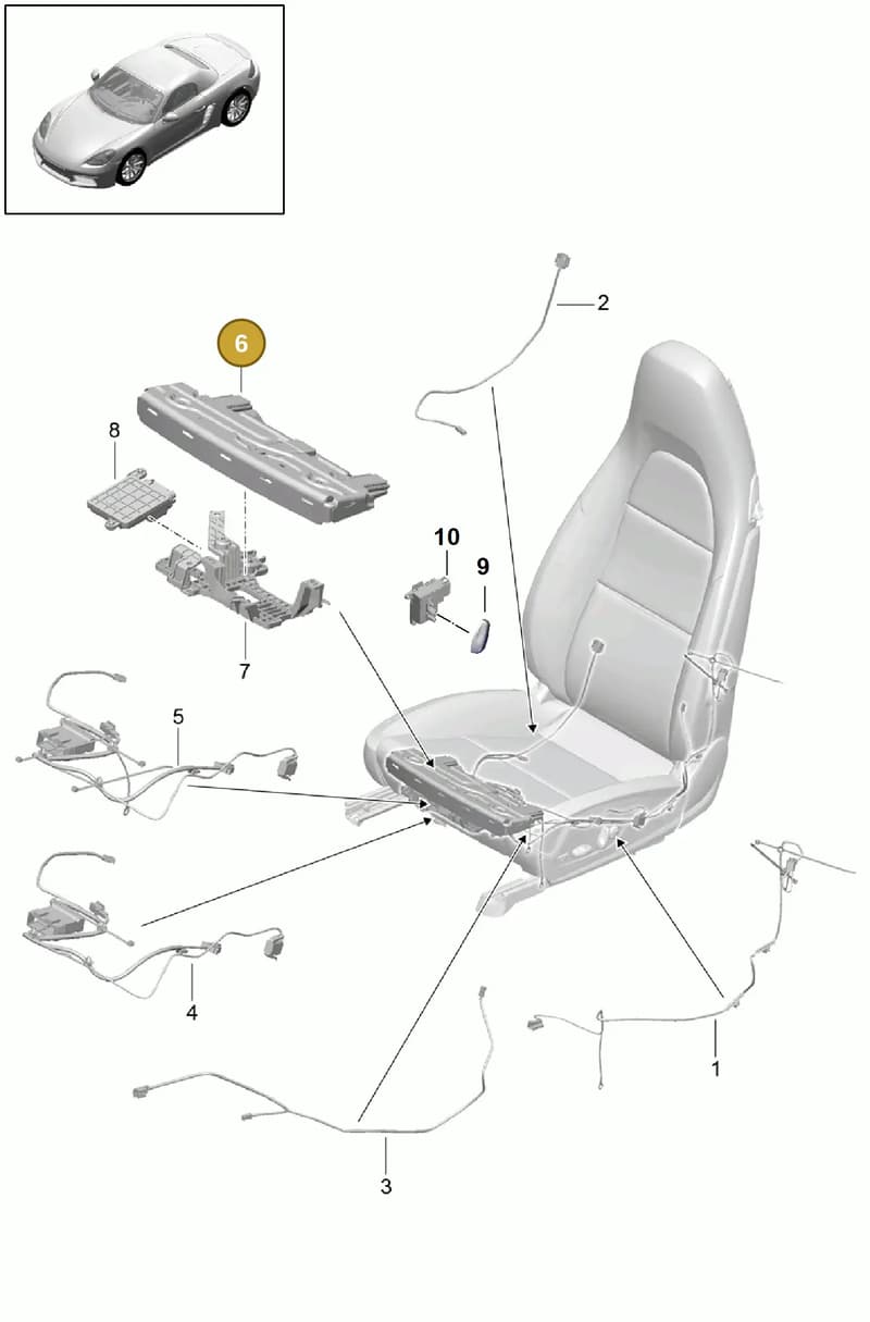 9P1881803F9EF — Porsche Boxster (2016-) diagram p48817010, position 6
