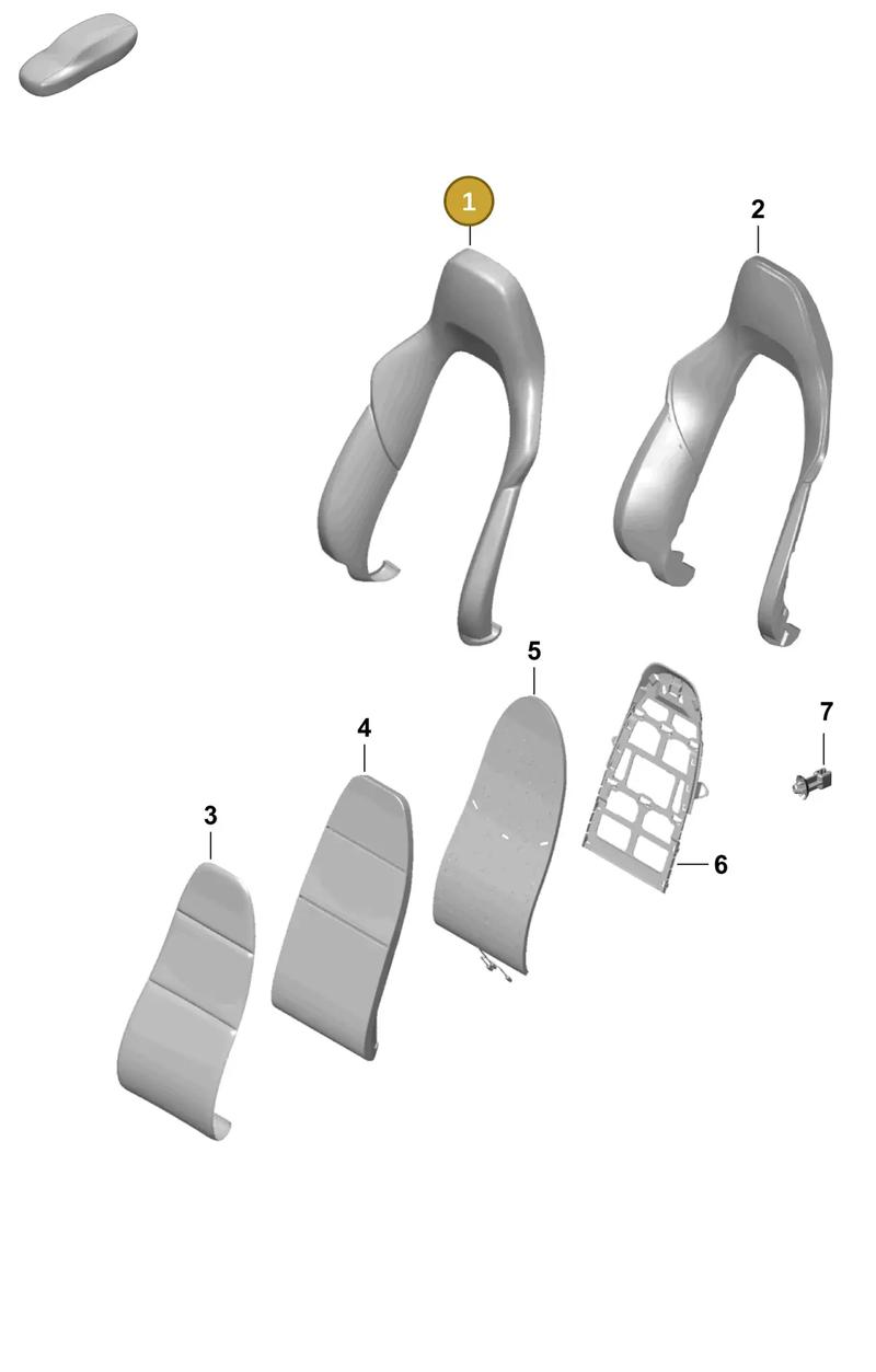 9P1881805HRAF — Porsche Cayman (2019-2022) diagram p54817320, position 1