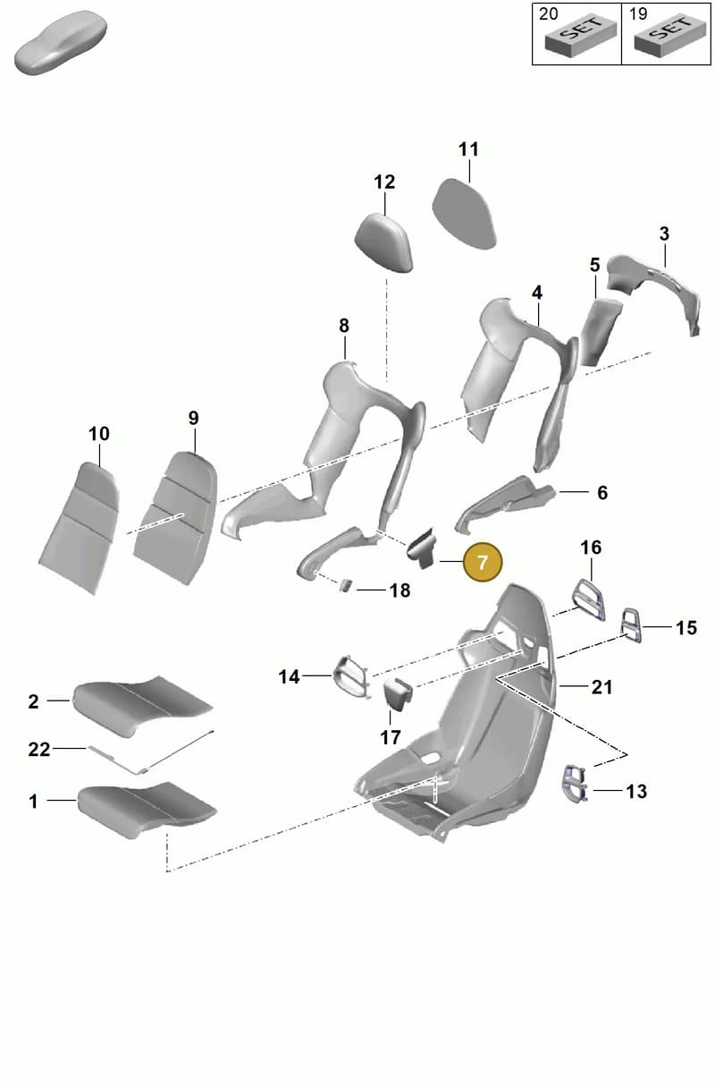 9P18818688YR — Porsche Boxster Spyder (2019-) diagram p54817300, position 7