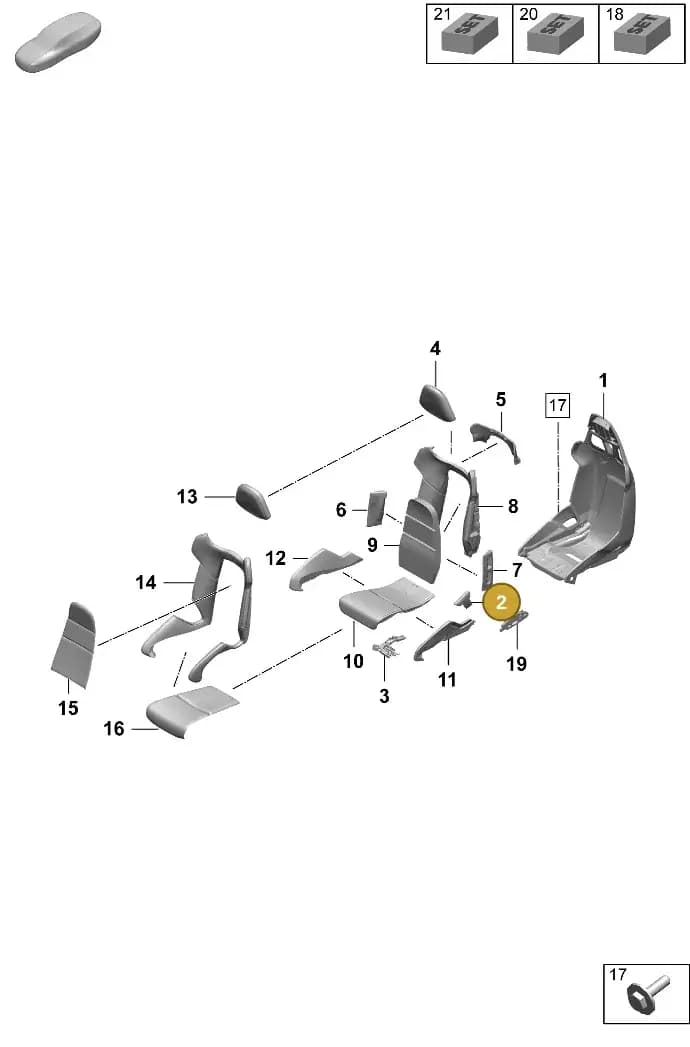 9P18818688YR — Porsche Taycan Sport Turismo (2023-) diagram p64817350, position 2